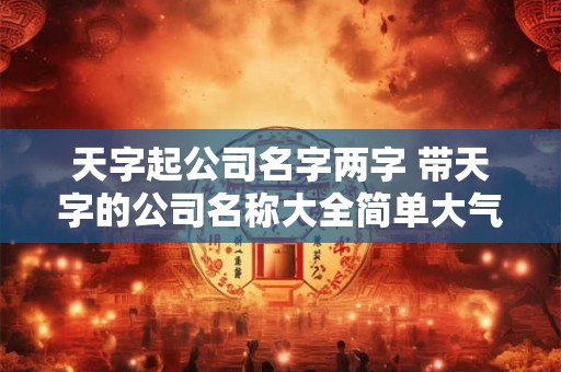 天字起公司名字两字 带天字的公司名称大全简单大气