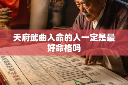 天府武曲入命的人一定是最好命格吗
