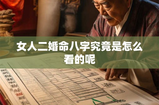 女人二婚命八字究竟是怎么看的呢