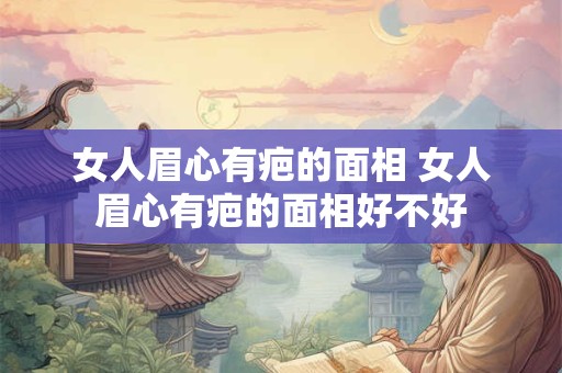 女人眉心有疤的面相 女人眉心有疤的面相好不好