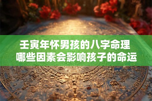 壬寅年怀男孩的八字命理 哪些因素会影响孩子的命运