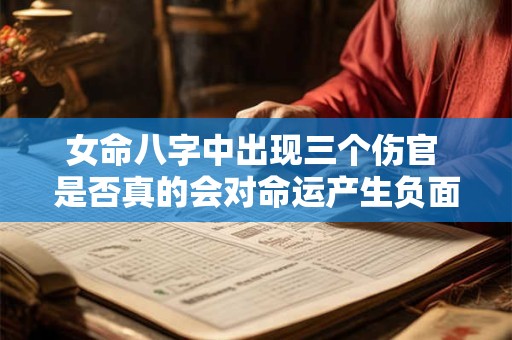 女命八字中出现三个伤官 是否真的会对命运产生负面影响呢