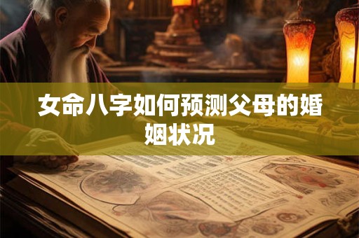 女命八字如何预测父母的婚姻状况