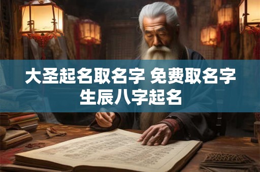 大圣起名取名字 免费取名字生辰八字起名