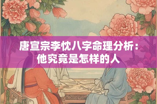 唐宣宗李忱八字命理分析：他究竟是怎样的人