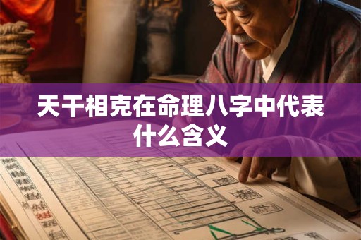 天干相克在命理八字中代表什么含义 天干相克在命理八字中代表什么含义