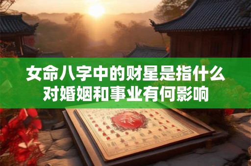 女命八字中的财星是指什么对婚姻和事业有何影响