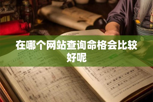 在哪个网站查询命格会比较好呢