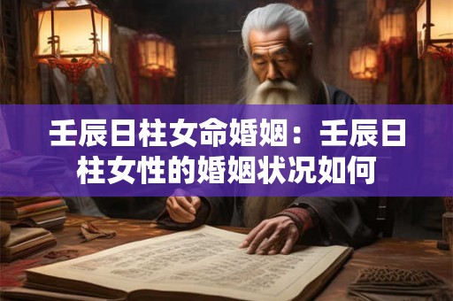 详细阅读:壬辰日柱女命婚姻:壬辰日柱女性的婚姻状况如何 壬辰日柱女命婚姻:壬辰日柱女性的婚姻状况如何
