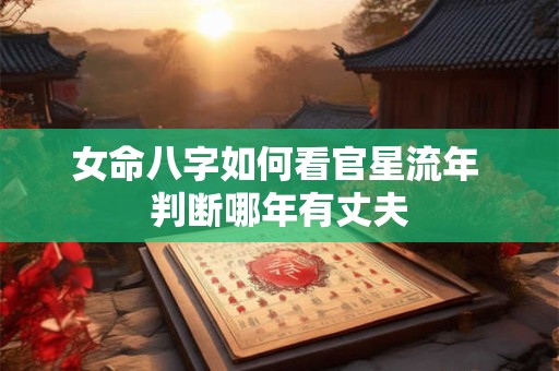 女命八字如何看官星流年 判断哪年有丈夫