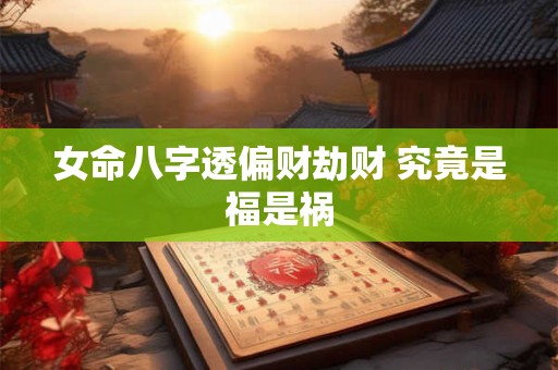 女命八字透偏财劫财 究竟是福是祸 女命八字透偏财劫财 究竟是福是祸