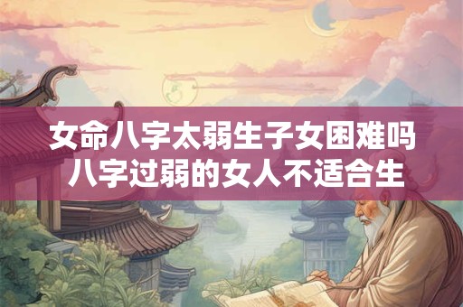 女命八字太弱生子女困难吗 八字过弱的女人不适合生小孩吗