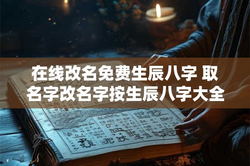 在线改名免费生辰八字 取名字改名字按生辰八字大全免费查询