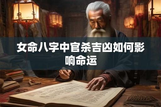 女命八字中官杀吉凶如何影响命运