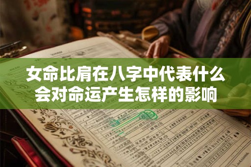 女命比肩在八字中代表什么会对命运产生怎样的影响