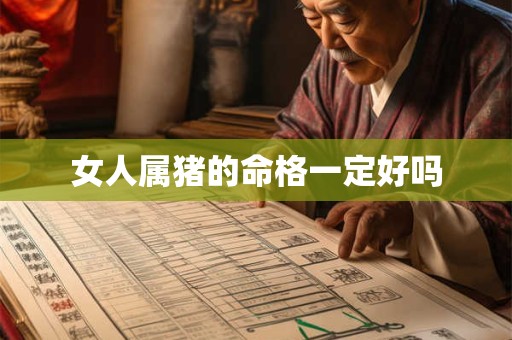 女人属猪的命格一定好吗