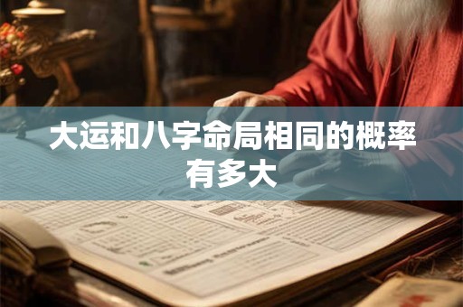大运和八字命局相同的概率有多大