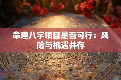 命理八字项目是否可行：风险与机遇并存