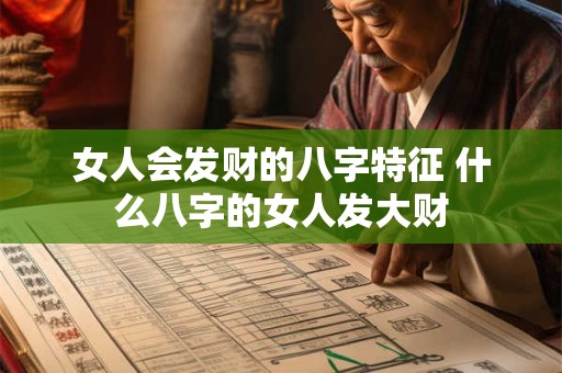 女人会发财的八字特征 什么八字的女人发大财 女人会发财的八字特征 什么八字的女人发大财