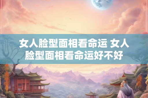 女人脸型面相看命运 女人脸型面相看命运好不好