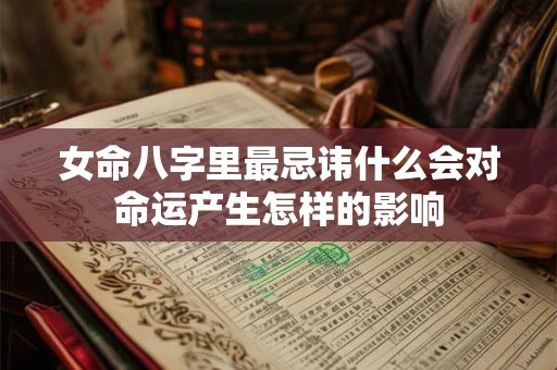 女命八字里最忌讳什么会对命运产生怎样的影响