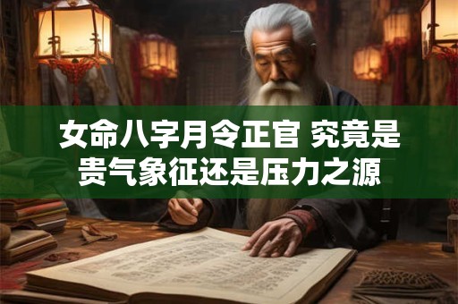 女命八字月令正官 究竟是贵气象征还是压力之源