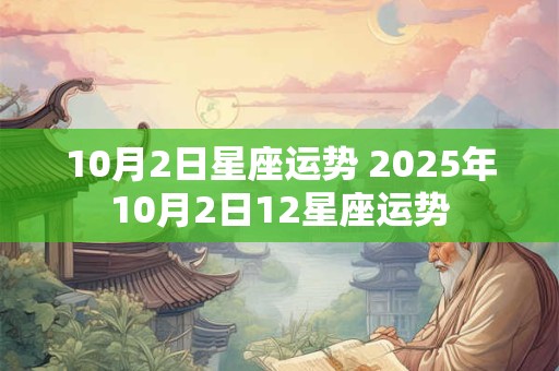 10月2日星座运势 2025年10月2日12星座运势