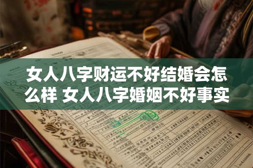 女人八字财运不好结婚会怎么样 女人八字婚姻不好事实上都不好吗
