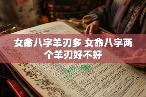 女命八字羊刃多 女命八字两个羊刃好不好