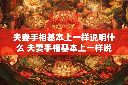 夫妻手相基本上一样说明什么 夫妻手相基本上一样说明什么意思