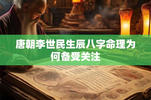 唐朝李世民生辰八字命理为何备受关注