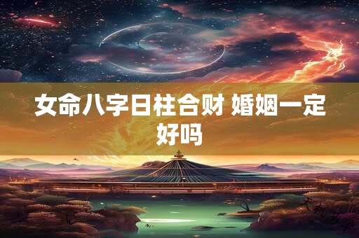 女命八字日柱合财 婚姻一定好吗