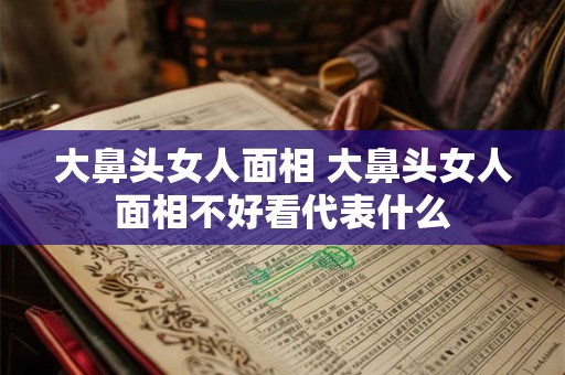 大鼻头女人面相 大鼻头女人面相不好看代表什么