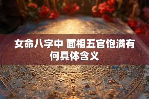 女命八字中 面相五官饱满有何具体含义 女命八字中 面相五官饱满有何具体含义