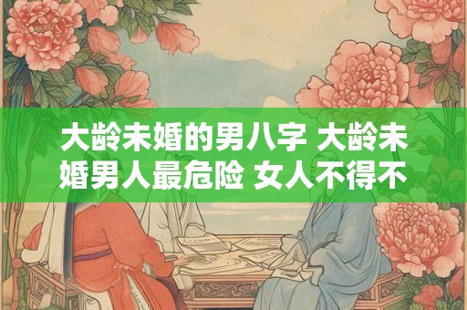 大龄未婚的男八字 大龄未婚男人最危险 女人不得不防