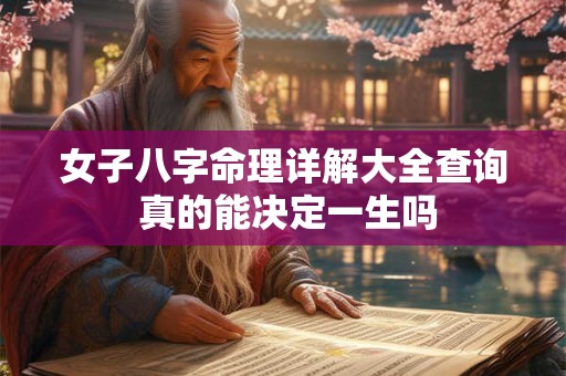 女子八字命理详解大全查询 真的能决定一生吗 女子八字命理详解大全查询 真的能决定一生吗