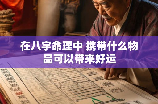 在八字命理中 携带什么物品可以带来好运