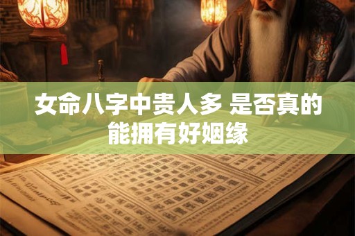 女命八字中贵人多 是否真的能拥有好姻缘