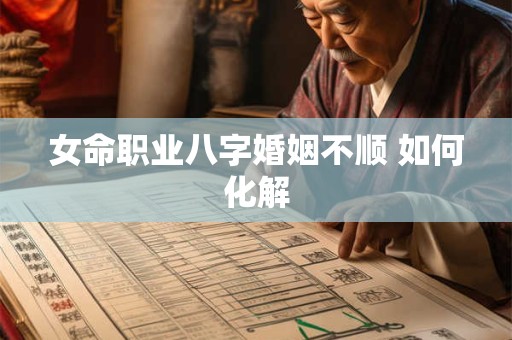 女命职业八字婚姻不顺 如何化解