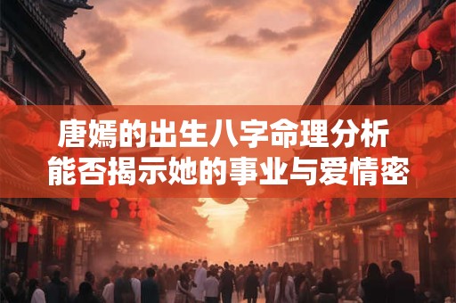 唐嫣的出生八字命理分析 能否揭示她的事业与爱情密码