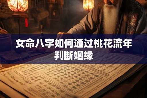 女命八字如何通过桃花流年判断姻缘
