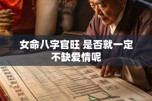 女命八字官旺 是否就一定不缺爱情呢