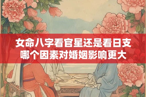 女命八字看官星还是看日支哪个因素对婚姻影响更大