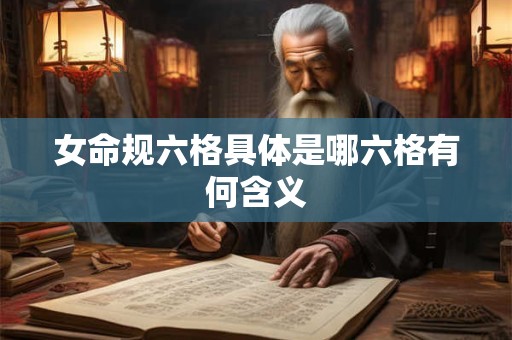 女命规六格具体是哪六格有何含义