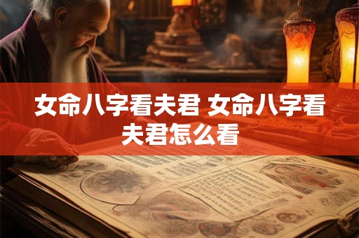 女命八字看夫君 女命八字看夫君怎么看