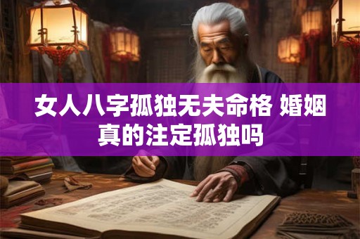 女人八字孤独无夫命格 婚姻真的注定孤独吗 女人八字孤独无夫命格 婚姻真的注定孤独吗