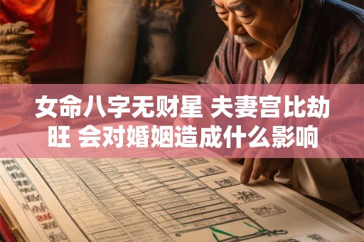 女命八字无财星 夫妻宫比劫旺 会对婚姻造成什么影响