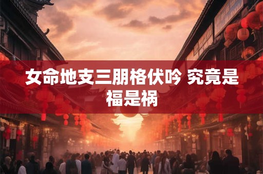 女命地支三朋格伏吟 究竟是福是祸