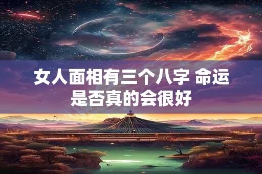 女人面相有三个八字 命运是否真的会很好