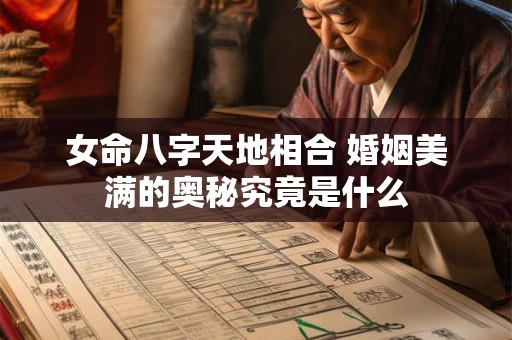 女命八字天地相合 婚姻美满的奥秘究竟是什么